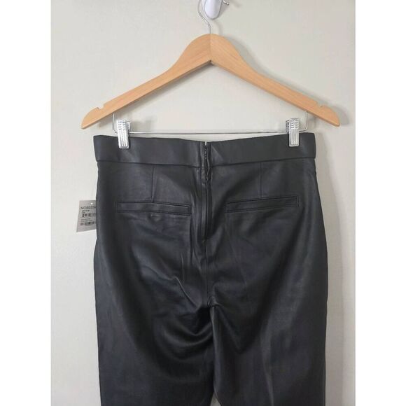 Blank NYC Vegan Leather Leggings Size Medium Black Mini Boot Cut NEW - Picture 3 of 7